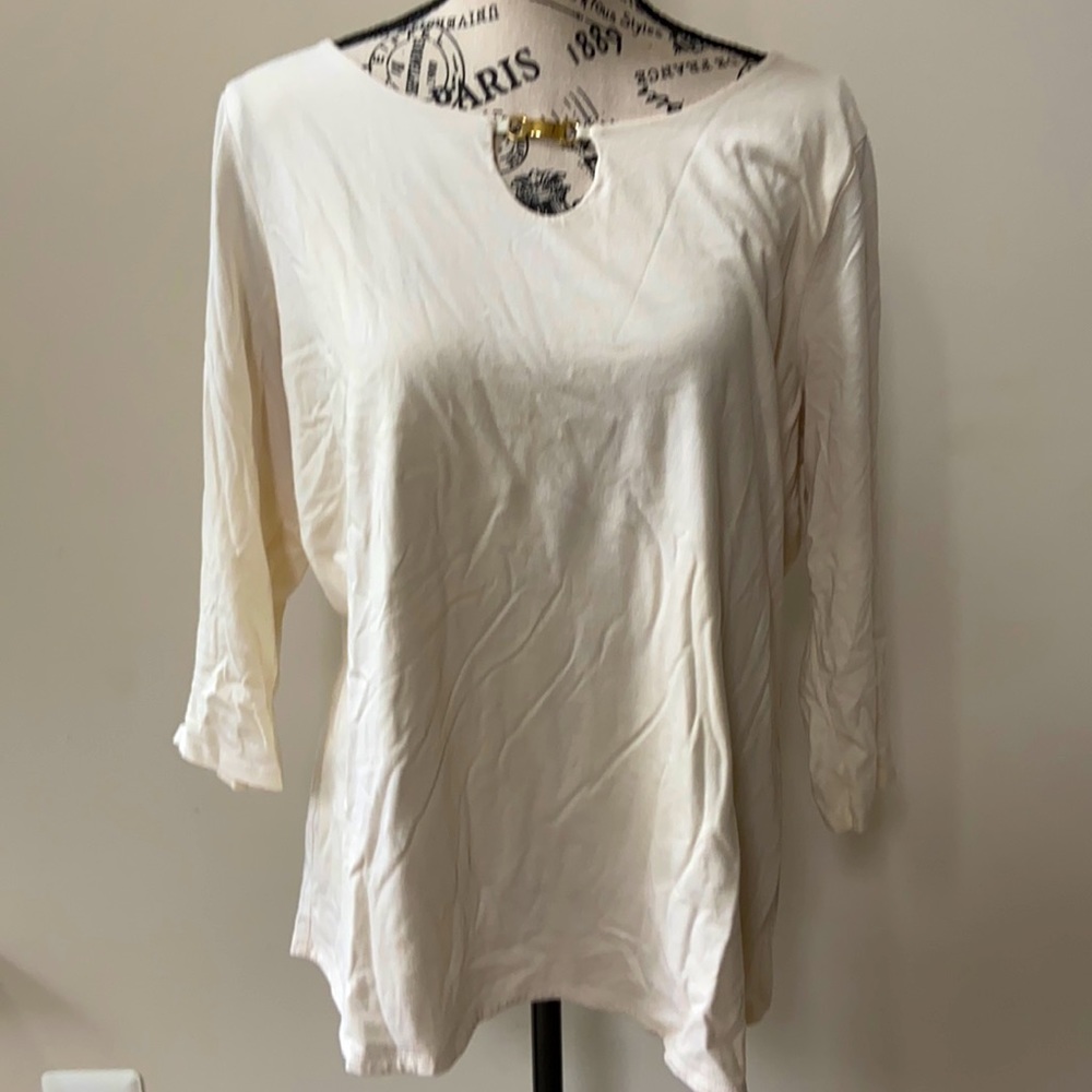 Dana Buchman 3/4 Length Sleeve Shirt